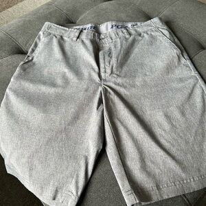 PGA Tour Gray Flat Front Shorts Comfortable Athletic Wear